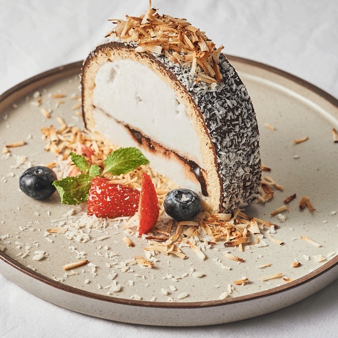 COCONUT ICE CREAM CAKE