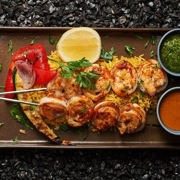 PRAWN & SQUID SKEWERS BBQ