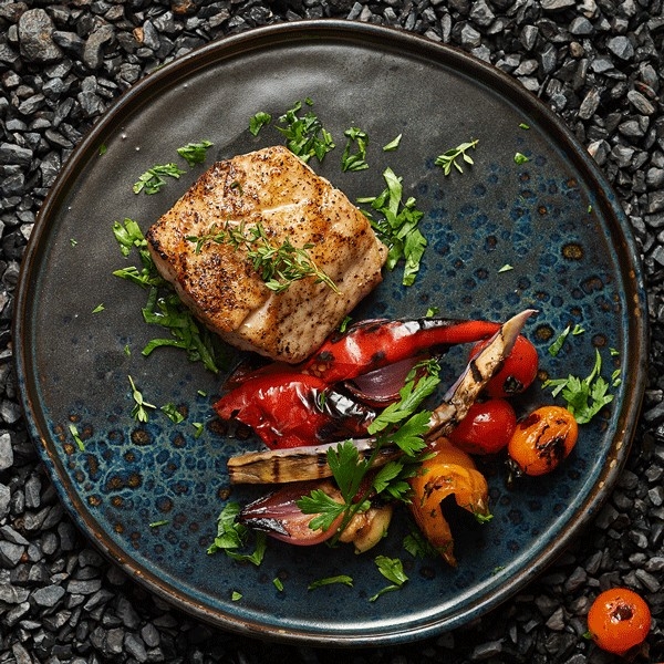 CHARCOAL GRILLED DRY AGED FISH 