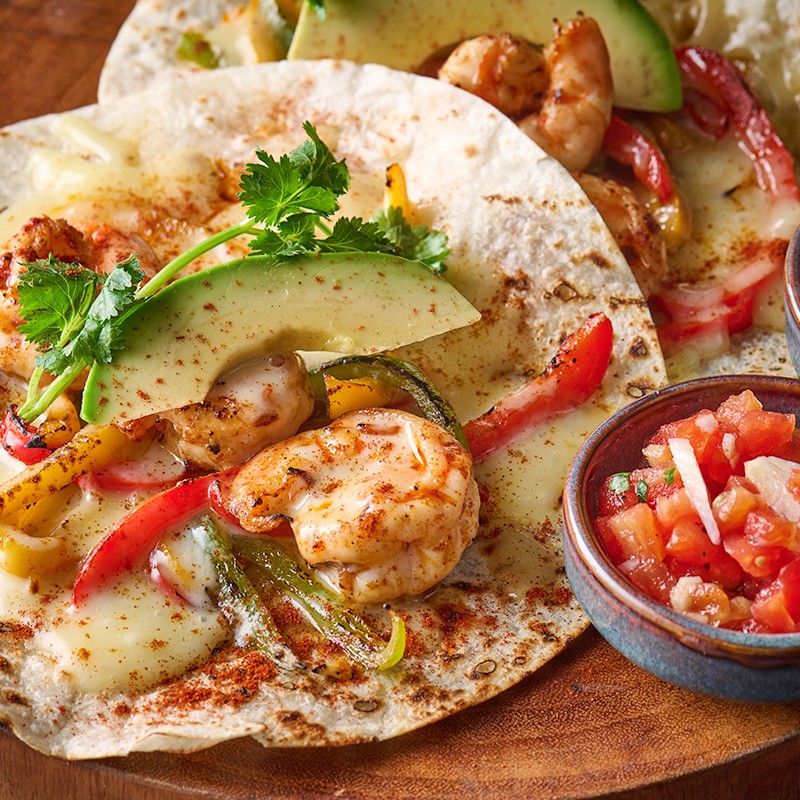 PRAWNS CHEESE TACO